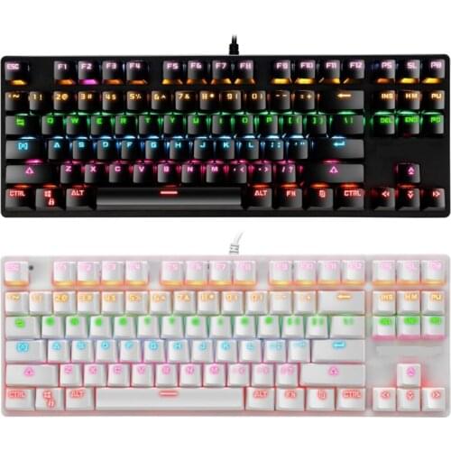 Mechanical Keyboard 87 Keys Switch Wired Gaming Keyboards with RGB Backlight Drop shipping