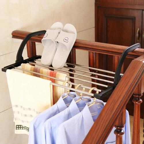 Multifunction Folding Rack Balcony Clothes Drying Rack Outdoor Hanging Storage Organize Shoes Socks Hanger Household