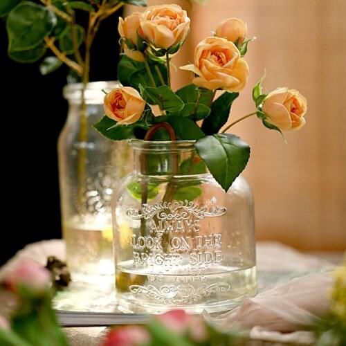Ins Transparent Carved Glass Vase Home Decoration Flower Arrangement горшки для цветов Living Room Tea Table Flower Furniture