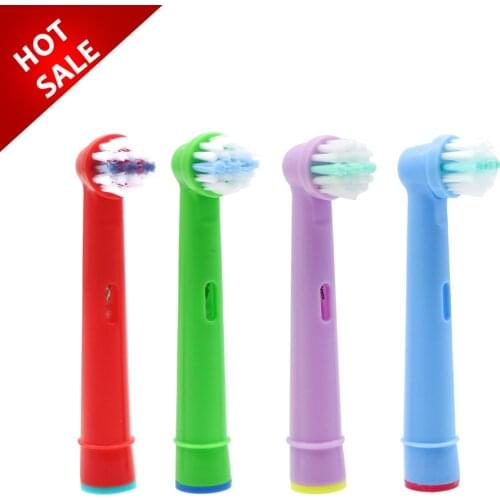 4pcs Replacement Kids Children Tooth Brush Heads For Oral-B Electric Toothbrush Fit Advance Power/Pro Health/Triumph/3D Excel