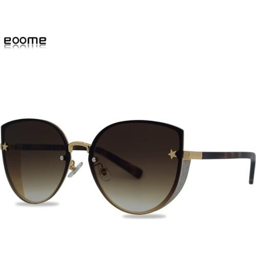 Eoome in fashion cat eye shape lady hot selling sunglasses best quality best color plating never remove color uv 400