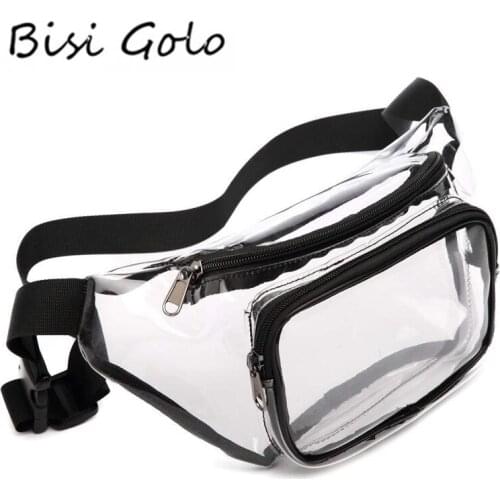 BISI GORO New Transparent Waist Bag Fashion Unisex Zipper Fanny Pack Sports Running Purse Phone Fannypack Pouch for Women 2020