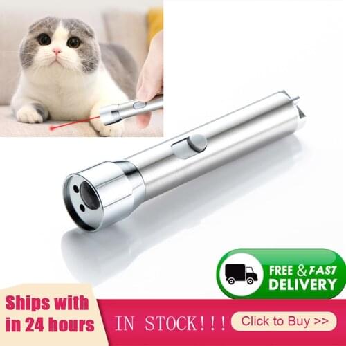 LED Laser Pet Cat Toys Tease Cats Rods Visible Light For Pets Laser Pointer Red Dot Light Sight Interactive Pen Pointer Fidget