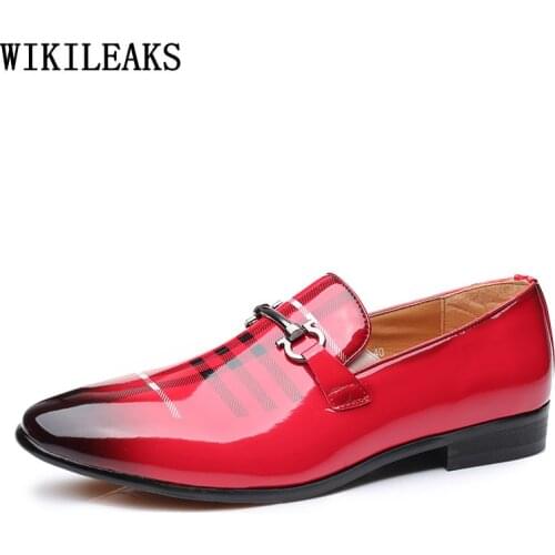 Patent Leather Dress Shoes for Men Loafers Oxford Shoes Office for Men Formal Slip on Shoes Men Business Suit Wedding Dress