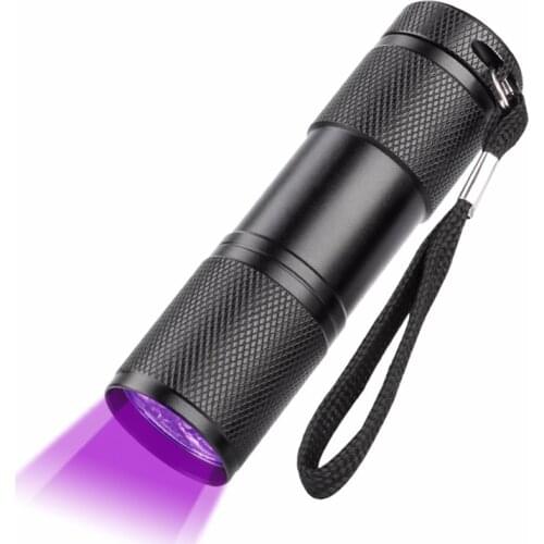 UV Flashlight Torch Mini Portable UV Violet Light 9 LED UV Torch Light Lamp Flashlight