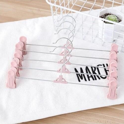 1Pcs Trousers Rack Clip Laundry Organization Clothes Clothespin Pants Bathroom Organizer Closet