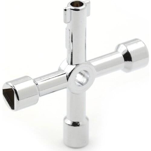 1PC Universal Cross Key 4 Way Alloy For Train Electrical Cabinet Elevator Service Utility Key Accessories