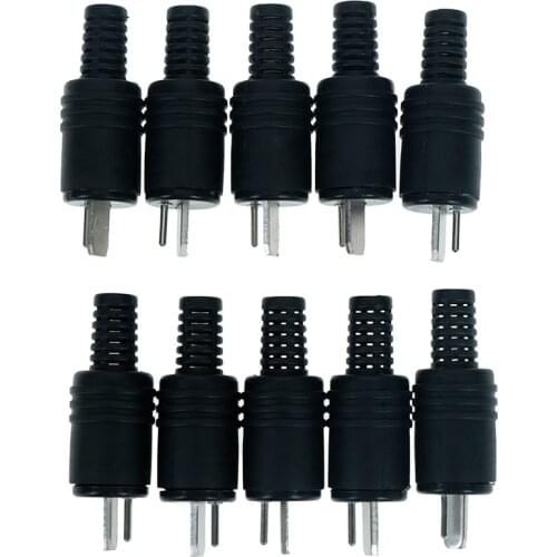10pcs 2 pin din male plug hifi loudspeaker audio connector for speaker Plastic & Metal