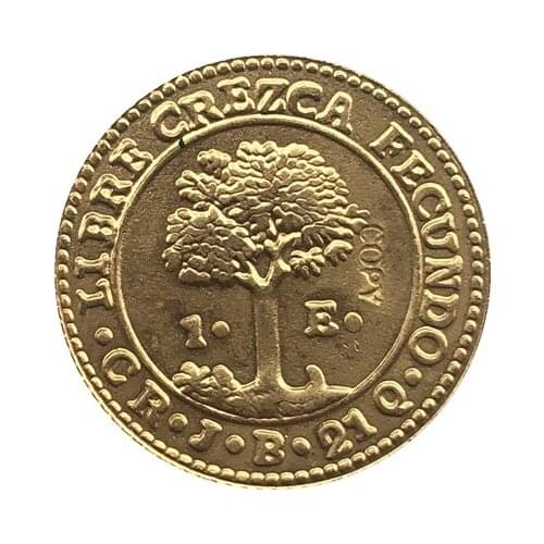 1841 Central American Republic 1 Escudos coins 18mm