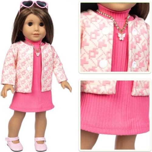 2021 New Fashion Knit Fit for American Girl Doll Clothes 18-inch Doll , Christmas Girl Gift(only sell clothes)