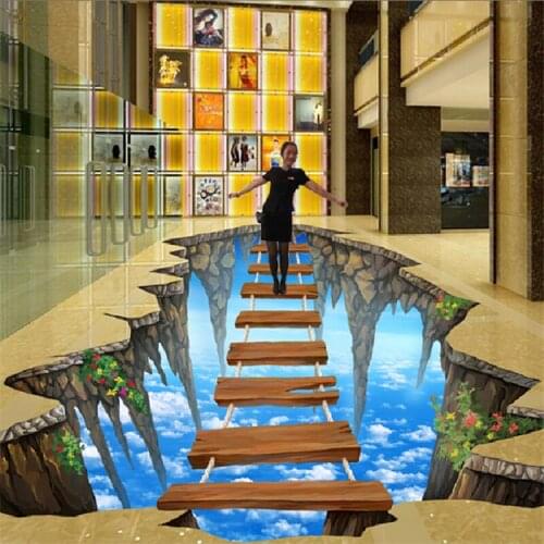 Beibehang Free Shipping 3D stereoscopic illusion paintings wall painted murals graffiti art 3D Diamond waterfall wallpaper mural