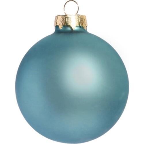Free Shipping -100/Pack, Home Event Party Christmas Xmas Decoration Ornament 80mm Painted Baby Blue Glass Bauble Ball - Matte