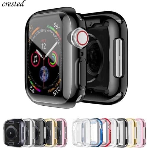 Case For Apple Watch series 6/5/4/SE 44mm 40mm Cover iWatch 3 42mm/38mm soft TPU Bumper Screen Protector Apple watch Accessories