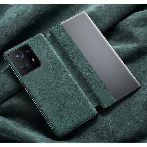 Flip case for xiaomi mi mix4 High quality suede acantara flip phone case for xiaomi mix 4 flip case fundas coque