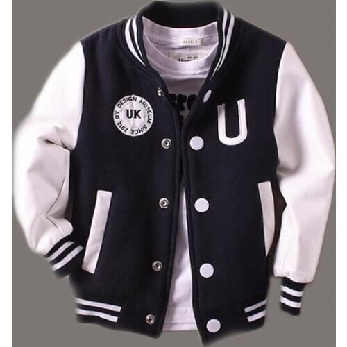 2019 Kids Coat Autumn Winter Boys Jacket for Boys Children Clothing Letter Printed Outerwear Boy Clothes Kids Baseball Jackets