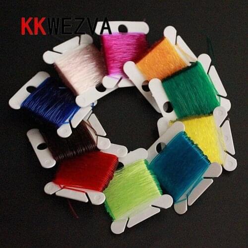Diameter 1MM Clear Stretch Rib Round Larvae Lace Nymph Ribbing Material Body Fly Tying Line Color submerged fly bait material