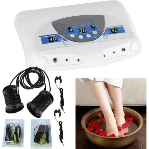 Dual ionic cleanse detox foot spa massage machine Foot Bath Ion Cleanse Ionic Device Music Relax Beauty Care Machine Unisex