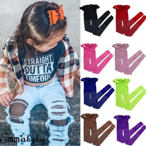 Focusnorm Fashion 8 Styles Kids Girls Mesh Fishnet Stockings Children Girl Mesh Pantyhose Hollow Out Tights Girl Stockings