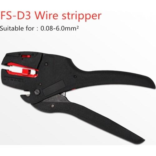 FS-D3 Wire Stripper Multifunction Oneness Wire Scissors Skinning Knife Wire Cutter Manual Fast Peeler Electrician Tool