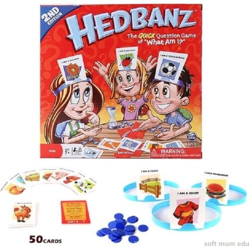 HedBanz Game Family Guessing Children Card Game Who Am I Puzzle Board Guess Funny Friends Parent with kids Party educational Toy
