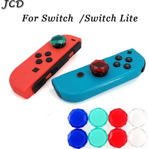 JCD 2pcs For switch Joy Con Joystick crystal Thumb Grip Cover Case crystal Analog Stick Caps for Nintend Switch Lite NS Joy Con