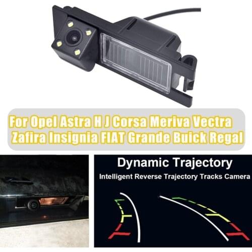 4 LED Dynamic Trajectory HD Rear View Backup Camera Reverse Camera for Opel Astra H J Corsa Meriva Zafira Insignia FIAT