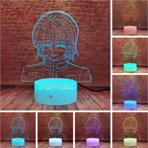 Cool 3D Illusion Nightlight LED Colorful Change Desk Lamp Hunter X Hunter Kurapika action & toy figure Kids