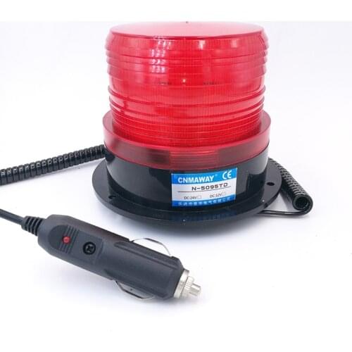 Magnetic Rolling with cigar lighter Signal Warning light 12V 24V N-5095TD Indicator light LED Flash Beacon Strobe Emergency Lamp