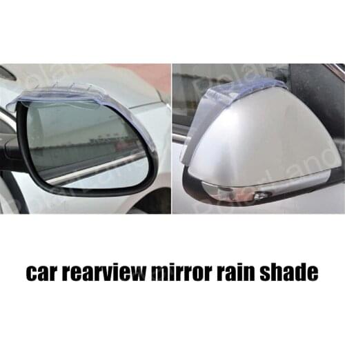 A pair Flexible plastic Car Rearview Mirror Waterproof Rain Shade Rainproof Blades Car Back Mirror Eyebrow Rain Cover