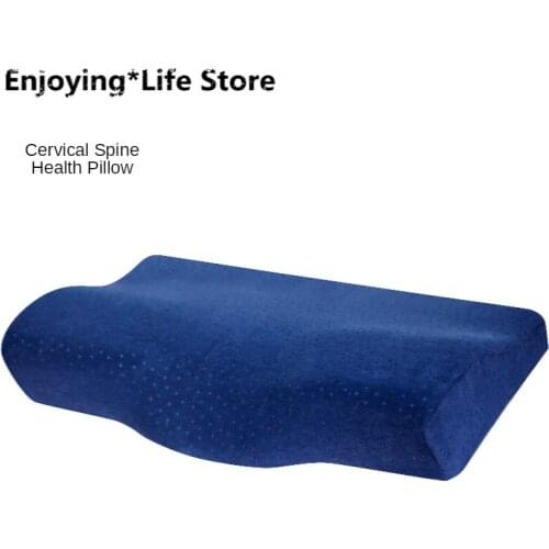 Memory Pillow Slow Rebound Space Memory Cotton Cervical Pillow Nursing Cervical Vertebra Health Pillow Neck Travel Pillow