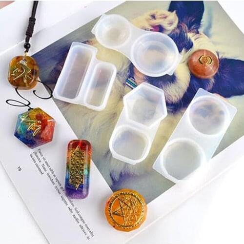 DIY Orgando Specificati Silicone Resin Mold Crystal Magic Power Stone Pendant Mold Epoxy Accessories