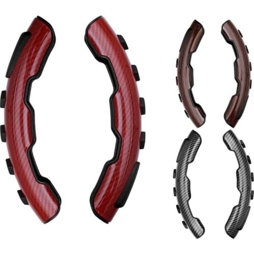 Carbon Fiber Anti-Slip Steering Wheel Cover Booster Without Spinner for Universal Auto Car 15 Inch Steering Wheel