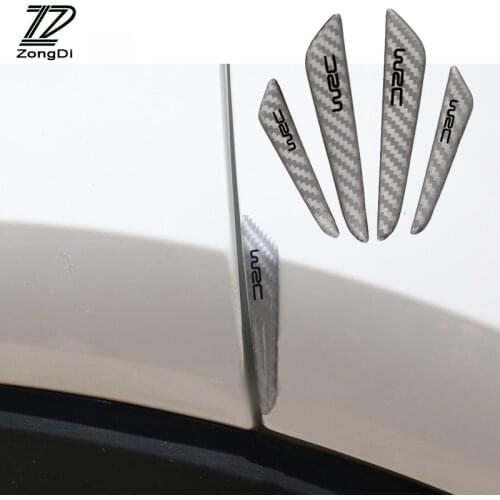 ZD 4Pcs WRC Car Door Protective Stickers Anti-collision For Ford focus 2 3 mk2 fiesta ranger Opel astra Kia rio ceed accessories