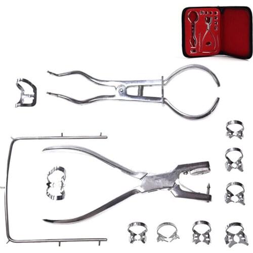 1 Set Teeth Care Dental Rubber Dam Perforator Puncher Teeth Care Plier Orthodontic Material Rubber Dam Barrier Clips for Dentist