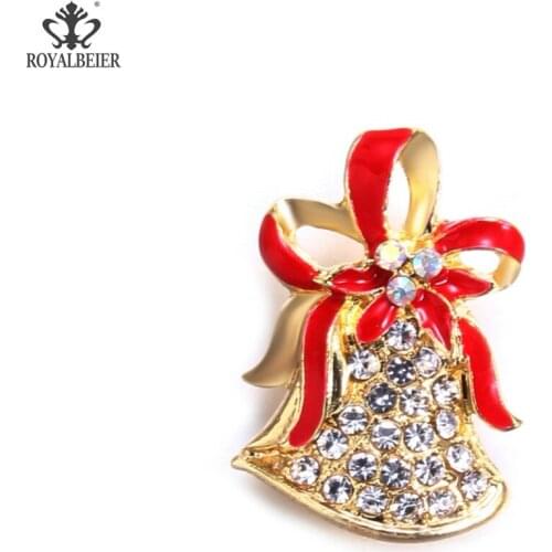 ROYALBEIER 1pc Christmas Theme Bracelet Jewelry Beads for Making Buttons Fit 18mm Snap Jewelry Alloy Rhinestone Button Wholesale