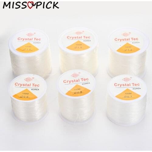100m/Roll Flexible Elastic Crystal Transparent Line Cord Thread for Jewelry Making DIY Beading Bracelet Necklace Wire Rope
