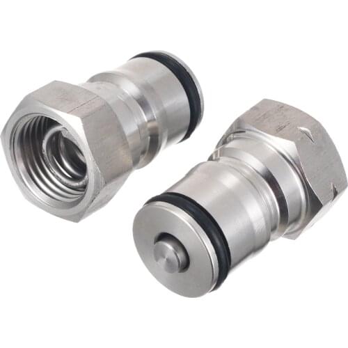 2pcs Gas Liquid Post Poppet Tool Set 19/32'' Beer Keg Growler Ball Lock Kegs Gas Liquid Post Stainless Steel forHome DIY Brewing