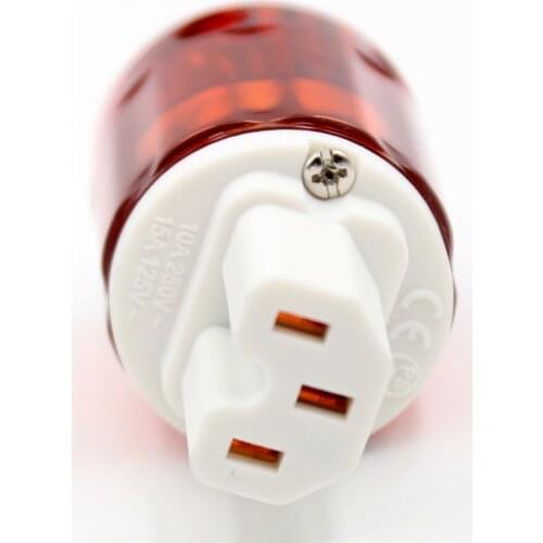 Hifi audio 2PCS red copper plated US power IEC connector