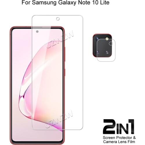 2 in 1 For Samsung Galaxy Note 10 Lite Camera Lens Film & Screen Protector Guard Protective HD Tempered Glass Explosion Proof