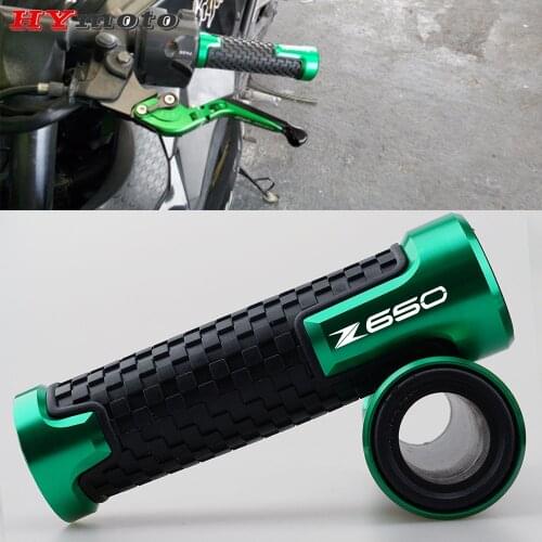 7/8''22MM Motorcycle CNC Accessories Handle Grips Motorbike Handlebar Grip Ends For KAWASAKI Z650 Z 650 2017 2018 2019 2020 2021