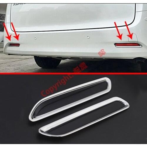 ABS Chrome Rear Fog Light Lamp Cover Trim Molding Bezel Garnish For Toyota Alphard Vellfire AH30 2016 2017 2018 2019