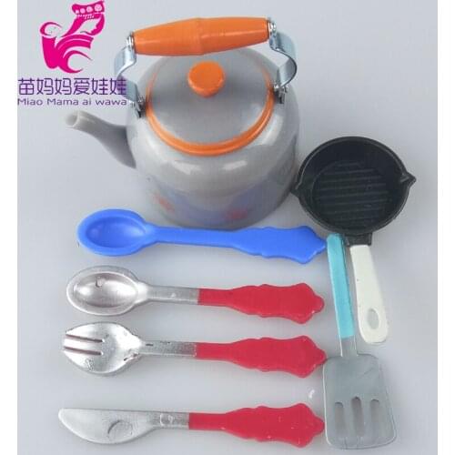 Baby Doll accessories study set 18 Inch og american Doll bralcet camera mp3 cake cooking set baby Girl Gift