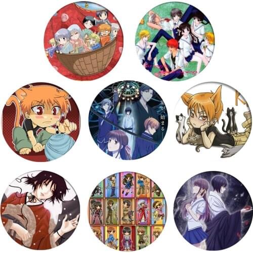 Anime Fruits Basket Cosplay Badge Honda Tohru Sohma Yuki Brooch Pin Accessories For Clothes Backpack Decoration gift