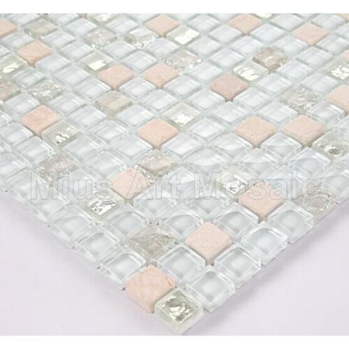 White Glass mosaic silver Bisazaa tile stone mosaic A5TC-1311