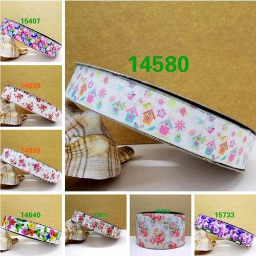 Free shipping 50 yard cartoon printed grosgrain ribbon 14580
