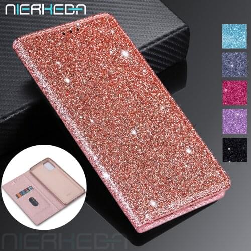 Glitter Leather Case for Samsung Galaxy A52 A72 A22 A82 A32 A51 A71 A12 A42 A31 A21 S21 S20 FE Bling Magnetic Flip Wallet Cover
