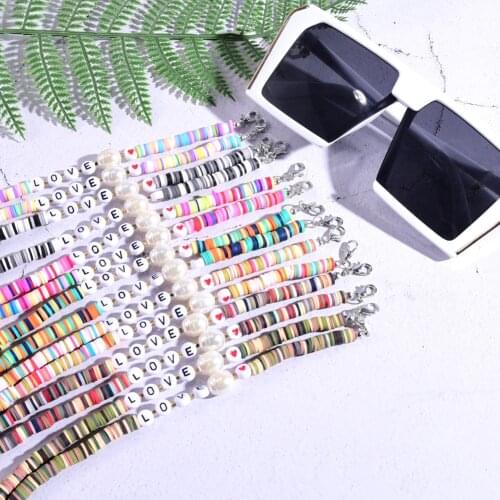 LOVE English Letter Pearl Sunglasses Glasses Chain For Womens Mask Strap Hang Spectacle Cord Holder Lanyards Luxury Summer