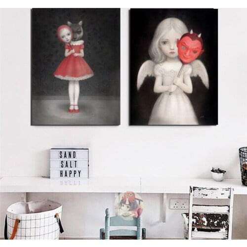 Home Decor Nicoletta Ceccoli Canvas Print Doll Poster Girl Painting Modern Fairy Tale World Wall Art Office Modular Picture