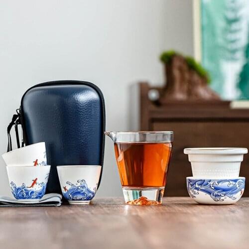 Ceramic teapots with 2 cups a tea sets portable travel office tea set drinkware black crockery ceramic teapot kettles tea cups