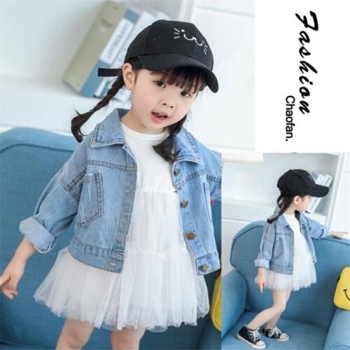 1 2 3 4 5 Y Girl Jackets 2019 Autumn New Arrival Denim Jacket For Girls Toddler Kids Clothing Baby Coat Fashion Child Outwear